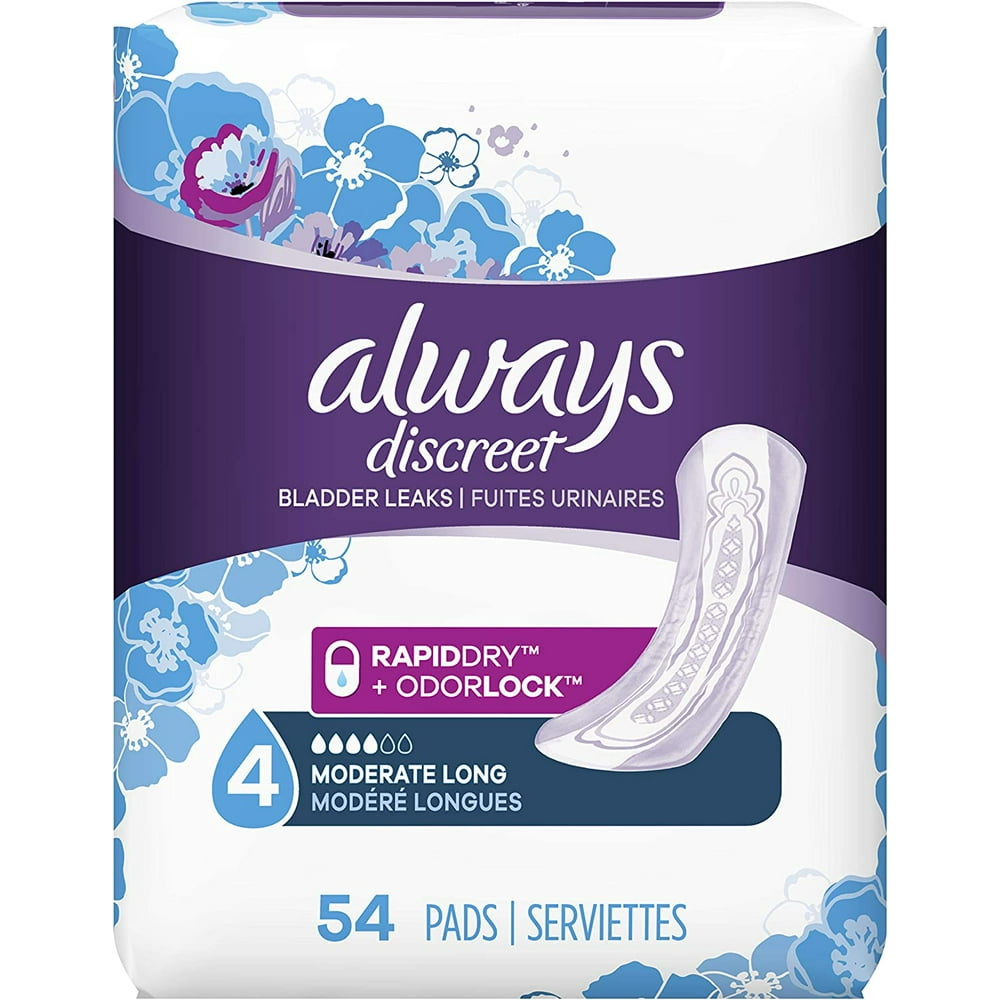 Always Discreet Incontinence & Postpartum Incontinence Pads for Women