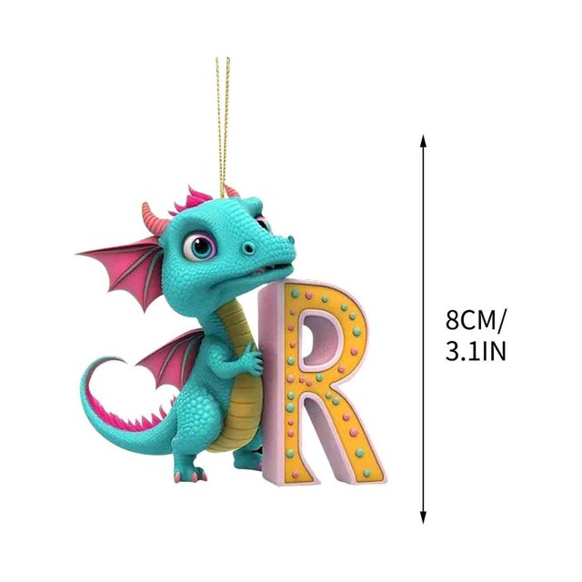 English 26 Letters Flying Baby Small Pendant Flat Acrylic Car Pendant Home Decoration Pendant