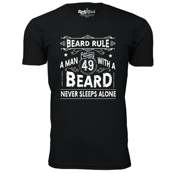 Men's Greatest Beard T-Shirt - Beard Rule A Man 49 With A Beard
