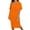 Orange, variant on yillto Womens Plus Size T Shirt Dress Casual Short Short Sleeve V Neck Loose Summer Midi Dresses