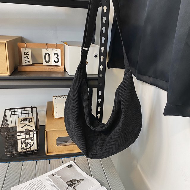 Bolso de viaje de pana Casual de gran capacidad Bolsos cruzados para dama para fiesta (negro) Tmvgtek Para Estrenar