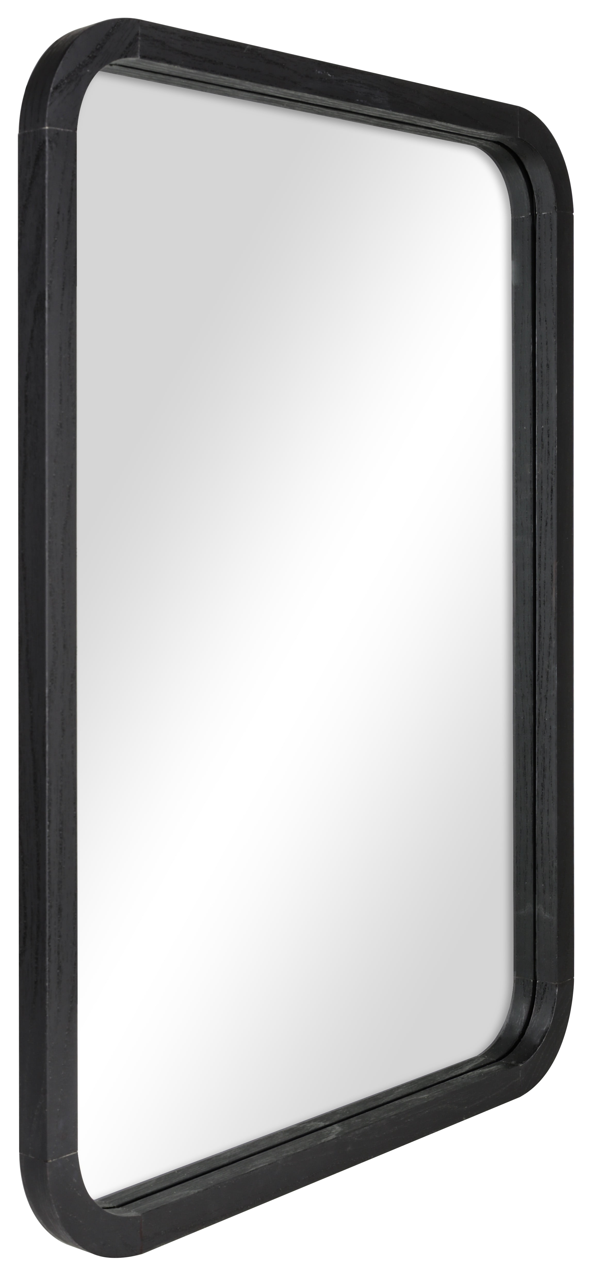 (2 pack) Mainstays 22inx30in Rounded Edge Rectangular Black Finish Wall Mirror