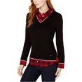 thumbnail image 1 of Blusa con aspecto de capas Tommy Hilfiger mujer Negro XS Pull-over, 1 of 1