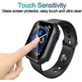 thumbnail image 5 of 2 Pack Case Built in Tempered Glass Screen Protector Compatible with Apple Watch Series 44mm, Hard PC Case Ultra-Thin Bumper Overall Protective Cover- Matt Black, 5 of 5