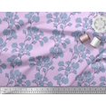 thumbnail image 3 of Soimoi polyester Crepe Fabric Yellow Blue Flower Floral Print Sewing Fabric Yard 42 Inch Wide, 3 of 3