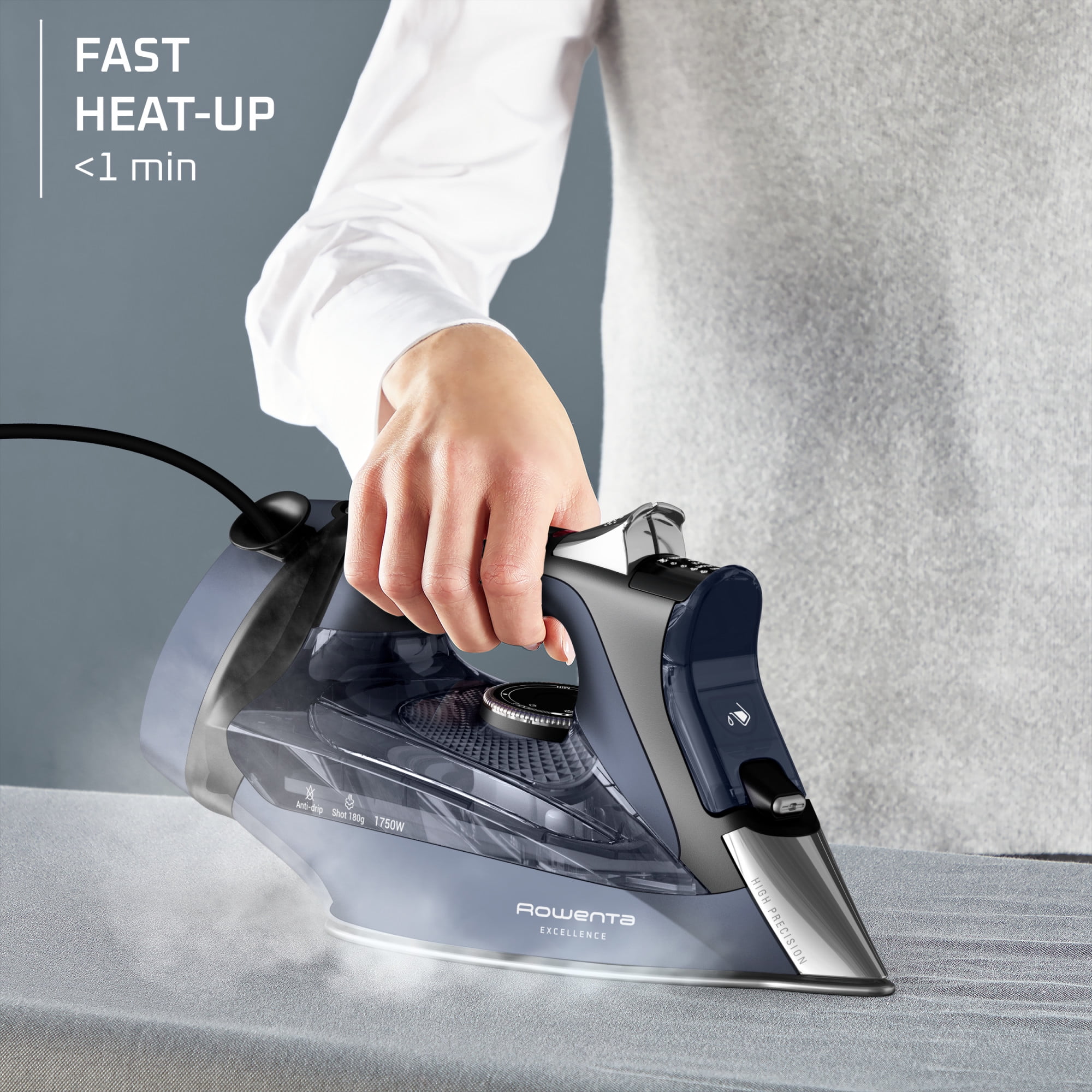 Excellence, Steam Iron, 1750 W, Powerful Steam Boost Up to 180 g/minute