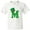 AA-White, variant on Irish St Patricks Day Letter M Monogram Youth T-Shirt