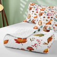 thumbnail image 4 of Erosebridal Fox Twin Quilt Set for Girls, Autumn Woodland Twin Coverlet Set, 2 Pieces 1 Bedspread and 1 Pillowcase, 4 of 7