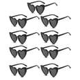 thumbnail image 1 of Lentes de Sol PLULON en Forma de Corazón Vintage Negro x9 Pares, 1 of 6