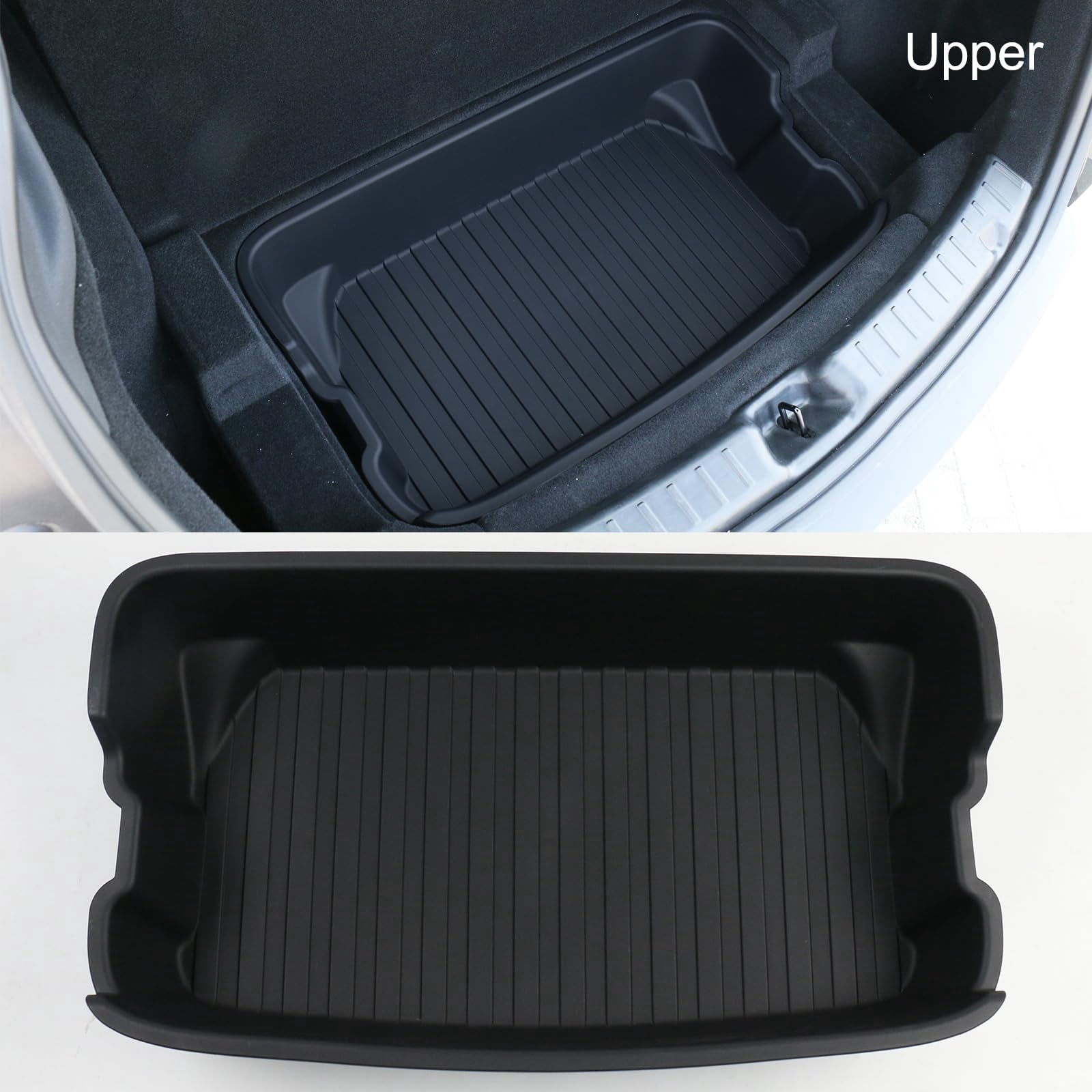 GUANGHUI 2 Pcs Trunk Organizer for 2025 2026 Tesla Model Y Juniper Trunk Storage Box Organizer Tray