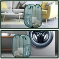 thumbnail image 6 of Buenod Collapsible Laundry Hamper, Mesh Popup Laundry Basket Dirty Clothes Hamper for Home, Dorm, RV, Green, 6 of 7