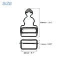 thumbnail image 2 of Unique Bargains Overall Buckles 4 Sets Metal Suspender Replacement Buckles 28mm Gun-black, 2 of 6