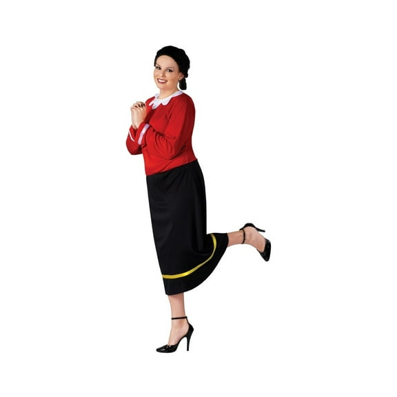 Fun World Popeye Olive Oyl Halloween Fancy-Dress Costume for Adult, Women's Plus size