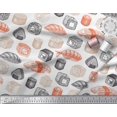 thumbnail image 3 of Soimoi Poly Georgette Fabric Grains & Fish Food Printed Craft Fabric by The Yard 42 Inch Wide, 3 of 3