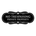 thumbnail image 2 of (3 pack) Designer No Trespassing Private Property Sign(Black) - Medium, 2 of 7