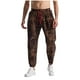 thumbnail image 2 of Pantalones largos para hombre, informales, de moda, con cintura elástica, estampados, parte inferior elástica, pantalones largos de lino y algodón., 2 of 5