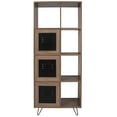 thumbnail image 3 of Flash Furniture Woodridge Collection 63"H 5 Cube Storage Organizer Bookcase with Metal Cabinet Doors in Rustic Wood Grain Finish, 3 of 3
