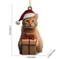 thumbnail image 3 of Cute Cat Christmas Ornaments,Orange Cat Christmas Ornament,Orange Cat Gifts Cats Ornaments for Christmas Tree Decorations,Cat Cute Holiday Ornament for Tree Or Hanging Festive Gift Decoration Idea, 3 of 6