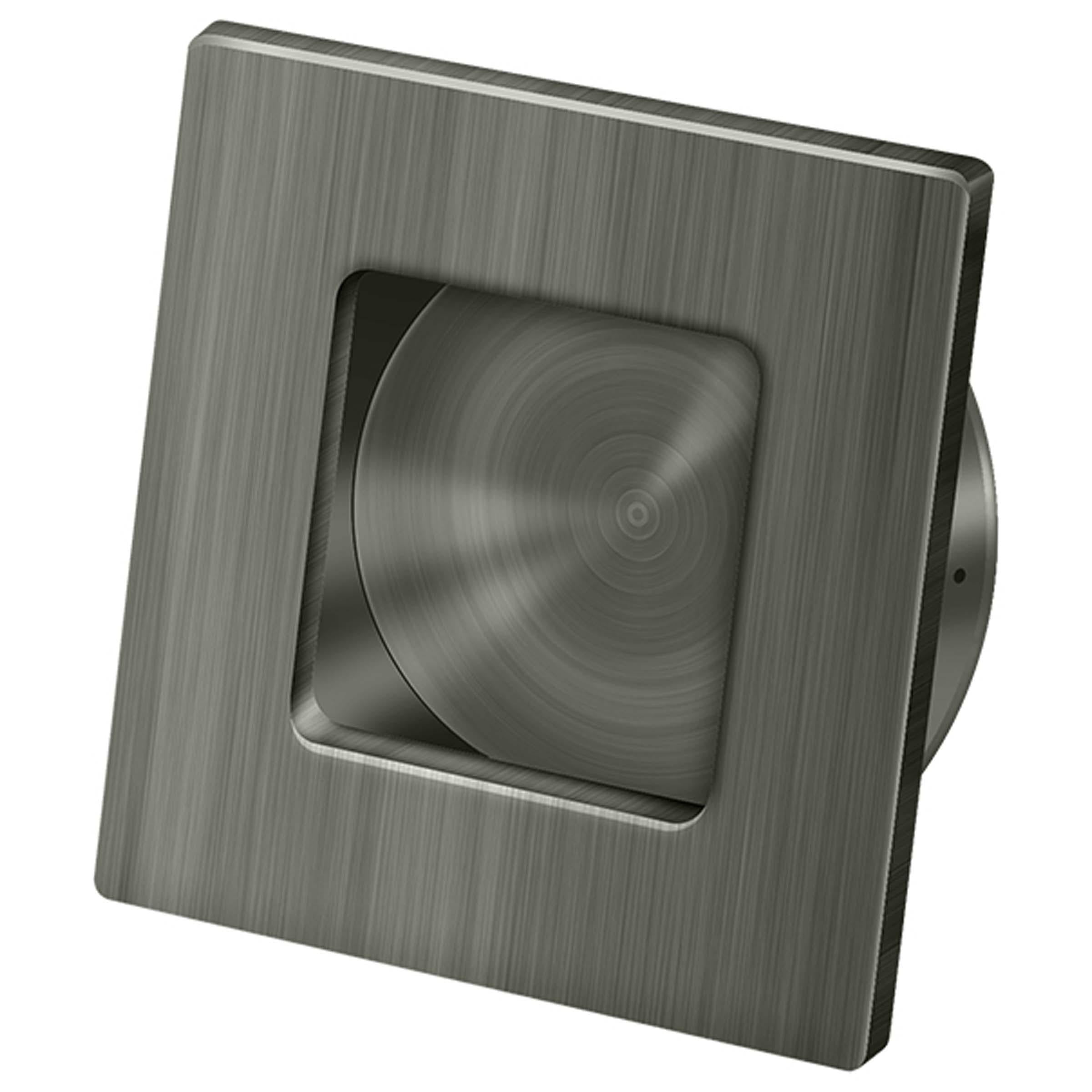 Deltana FLUSH PULL, SQUARE, HD, 2-3/4"X 2-3/4", SOLID BRASS (Antique Nickel)