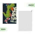 thumbnail image 2 of Kdxio Dinosaur Basketball Player Pattern Golf Towel (24" X 16") with Carabiner Clip - The Convenient Golf Cleaning Towel, 2 of 8