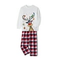 thumbnail image 3 of Sunisery Merry Christmas Family Matching Pajamas Sets Plaid Deer Print Holiday Xmas Pjs Sleepwear For Family Adults Kids, 3 of 7