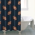 thumbnail image 4 of Dark Blue Football Repeat Pattern Shower Curtain 84"x72" ,Bathroom Decorative Shower Curtains Set with 12 Hooks,Modern Waterproof Washable Shower Curtain, 4 of 6
