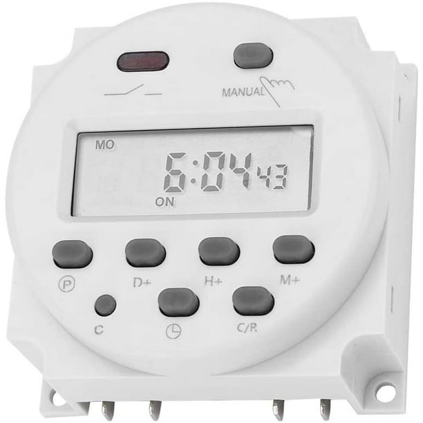 Interruptor Temporizador 12VDC 16A CN101A - Programador Digital LCD Para Luces, Bombas O Calentadores - Memoria 60 Días