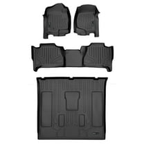 SMARTLINER 3 Rows Custom Fit Floor Liners Compatible with 2007 - 2014 Cadillac Escalade (Gasoline)