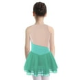 thumbnail image 2 of Yeahdor Robe de Danse Moderne Sans Manches pour Filles, Robe de Patinage Artistique, 6-16 Ans, Vert 14, 2 of 7