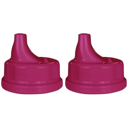 Lifefactory Sippy Caps for Baby Bottles - 2pk - Raspberry
