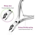 thumbnail image 2 of Cuticle Nipper ,with Cuticle Pusher Stainless Steel Cuticle Remover and Cutter Beauty Tool, for Fingernails and Toenails 3 PC(Colorful/Rose gold/Black/Sliver), 2 of 7