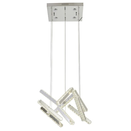 Bethel International LED Chandelier Chrome Metal & Crystal