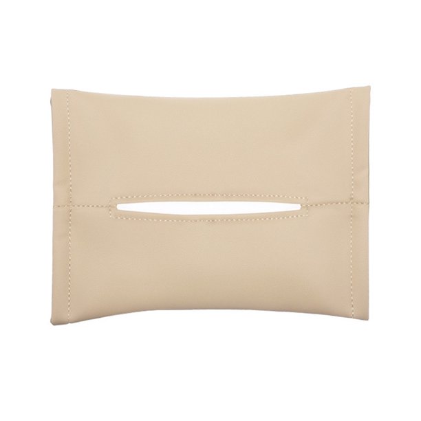 Bolsa de pañuelos para coche, caja de pañuelos simple de cuero para coche