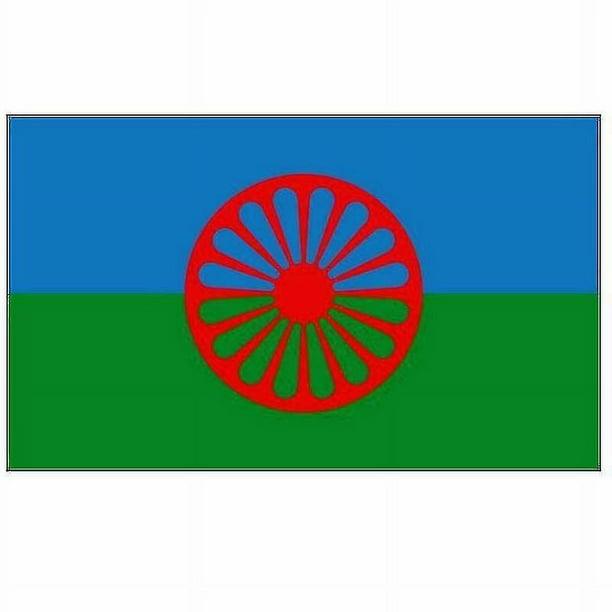 Bandera gitana Rom de 90x150cm del pueblo romaní, bandera personalizada de poliéster de 60x90cm para Decoración