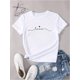thumbnail image 3 of Women's Casual Short Sleeve T-Shirt, With "Love" Script Graphic, Round Neck, Relaxed Fit Top For Sports & Leisure Wear, 3 of 6