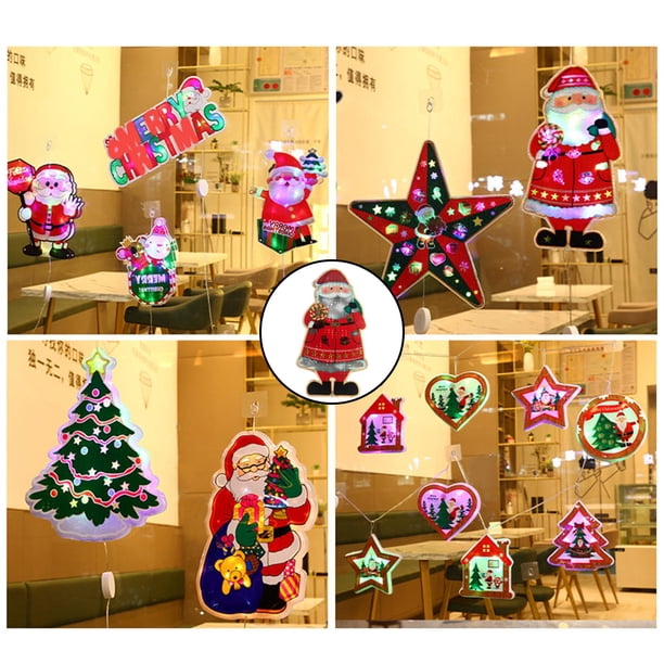 Lámpara de cuerda navideña con pilas Perfecl Papá Noel 43x19cm