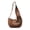 Brown-15.0"L x 6.0"W x 5.5"H, variant on Dog Sling Carrier For Small Dogs 5-18lb And Cats With Adjustable Padded Strap Vegan Leather Lined 3x Safety Features Machine Washable