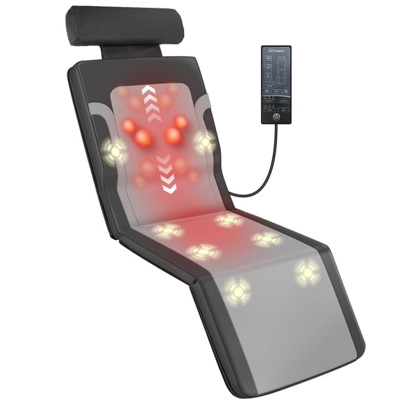 Snailax Full Body Massage Mat with Heat,Deep Kneading Shiatsu & Vibration, Gift