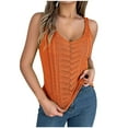 thumbnail image 1 of Gilet Sans Manches à Col Rond en Tricot Ajusté Décontracté pour Femmes, 1 of 6