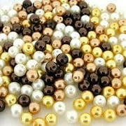 Glass Pearl Mix 200pcs 4mm - Mocha Latte Mix