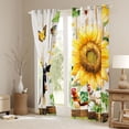 thumbnail image 3 of Homewish Kawaii Milk Cow Curtains Pack of 2 (42x84 Each) for Child, Orange Rustic Sunflower Curtains Blackout, Western Lake House Bedroom Curtains, Window Curtains Decor, 3 of 6