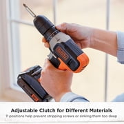 BLACK+DECKER 20V Drill/Driver, 1.5Ah, 83 Piece Set, Battery and Charger Included