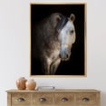 thumbnail image 2 of Close Up Portrait Of A White Horse 30 in x 40 in Framed Painting Canvas Art Print, by Designart, 2 of 5