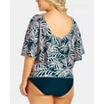 thumbnail image 3 of Raisins Curve Womens Plus Size Palmeira Stingray Printed Tankini Top;18W, 3 of 4
