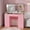 Pink, variant on Vanity Desk with Tempered Glass top and Mirror and Lights,11 Drawers Makeup Vanity Desk, Vanity with 3 Adjustable Lighting Modes and Magnetic 5X Magnifier for Bedroom,Pink