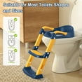 thumbnail image 3 of Toddler Toilet Seat with Step Stool Foldable Potty Training Toilet Seat, Blue Yellow, 3 of 7