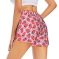 thumbnail image 3 of Xecao's Strawberry for a double-layer running short for women, perfect for gym, tennis, and more, featuring a convenient pocket., 3 of 9