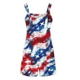 thumbnail image 6 of UVEASISHA 4th of July Outfits for Women Patriotic Sleeveless American Flag Rompers 2025 Adjustable Straps Independence Day Short Jumpsuit Multicolor#3 M, 6 of 7
