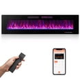 thumbnail image 1 of Giantex 42/50/60/72 Inches Ultra-Thin Electric Fireplace, Wall-Mounted & Recessed Fireplace Heater w/Smart APP Control, Alexa, Decorative Crystals, Dual Control & Overheat Protection, 750W/1500W, 1 of 10