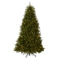 thumbnail image 2 of National Tree Company 7.5 ft Pre-Lit Dunhill Fir Artificial Christmas Tree, 700 LED Lights, 2,514 Tips, PowerConnect, Foot Pedal, 10 Light Functions, Includes Stand, Green, 2 of 8